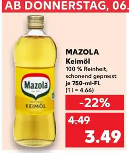 Kaufland Mazola keimöl Angebot