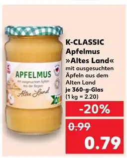 Kaufland K-classic apfelmus altes land Angebot