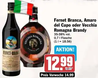 AEZ Fernet Branca, Amaro del Capo oder Vecchia Romagna Brandy Angebot