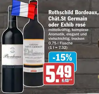 AEZ Rothschild Bordeaux, Chât.St Germain oder Exhib rosé Angebot