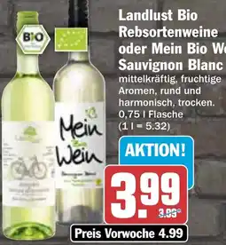 AEZ Landlust Bio Rebsortenweine oder Mein Bio Wein Sauvignon Blanc Angebot