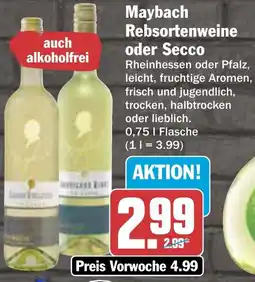 AEZ Maybach Rebsortenweine oder Secco Angebot