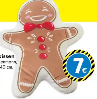 TEDi Weihnachts Formkissen Lebkuchenmann Angebot