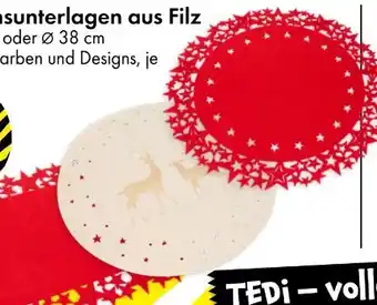 TEDi Weihnachts Dekorationsunterlage Angebot