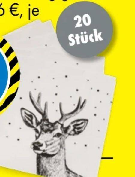 Weihnachts-Servietten Angebot bei TEDi
