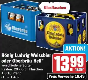 AEZ König Ludwig Weissbier oder Oberbräu Hell Angebot