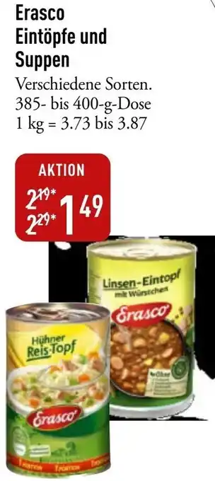 Galeria Markthalle Erasco Eintöpfe und Suppen Angebot
