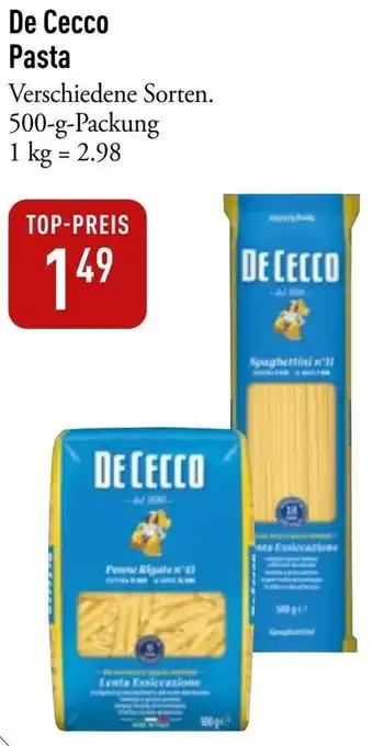 Galeria Markthalle De Cecco Pasta Angebot