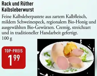 Galeria Markthalle Rack und Rüther Kalbsleberwurst Angebot