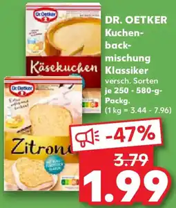 Kaufland DR. OETKER Kuchenbackmischung Klassiker Angebot