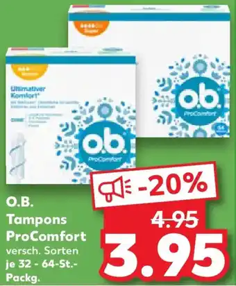 Kaufland O.B. Tampons ProComfort Angebot
