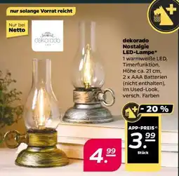 NETTO dekorado Nostalgie LED-Lampe Angebot