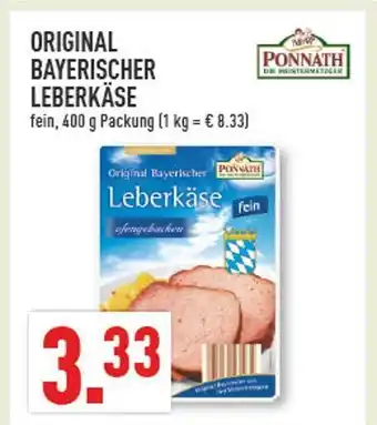 Marktkauf Ponnath original bayerischer leberkäse fein Angebot
