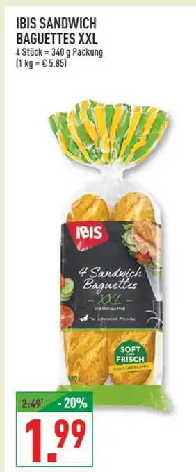 Marktkauf Ibis sandwich baguettes xxl Angebot