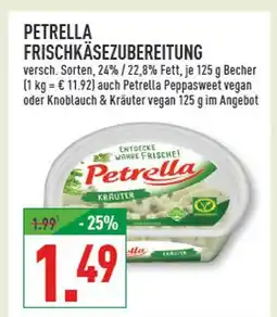 Marktkauf Petrella frischkäsezubereitung kräuter Angebot
