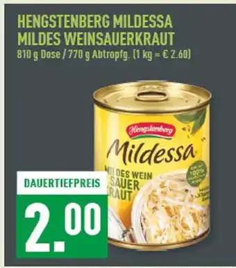 Marktkauf Hengstenberg mildessa mildes weinsauerkraut Angebot
