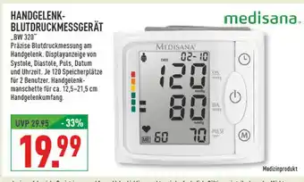 Marktkauf Medisana handgelenk-blutdruckmessgerät bw 320 Angebot