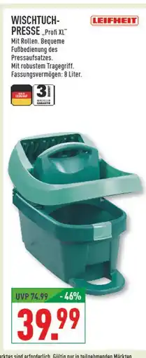Marktkauf Leifheit wischtuchpresse 'profi xl' Angebot