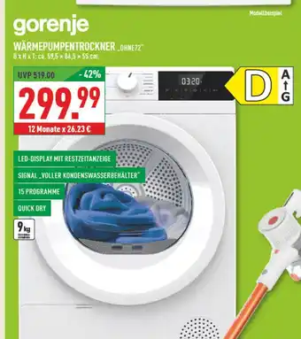 Marktkauf Gorenje wärmepumpentrockner dhne72 Angebot