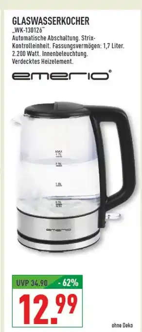 Marktkauf Emerio glaswasserkocher Angebot