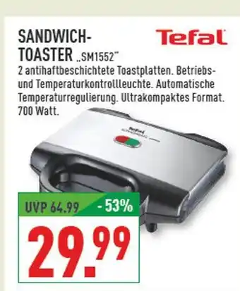 Marktkauf Tefal sandwich-toaster sm1552 Angebot