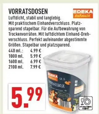 Marktkauf Edeka zuhause vorratsdosen Angebot