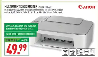 Marktkauf Canon multifunktionsdrucker pixma ts3551i Angebot