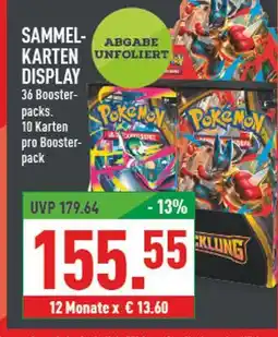 Marktkauf Pokemon sammelkarten display Angebot