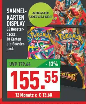 Marktkauf Pokemon sammelkarten display Angebot