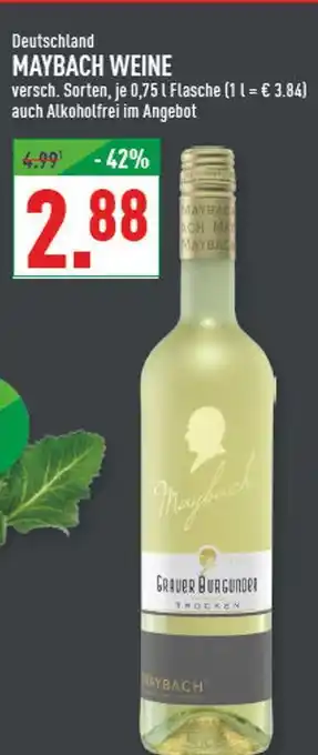 Marktkauf Maybach grauer burgunder trocken Angebot