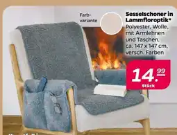 NETTO Sesselschoner in Lammfloroptik Angebot