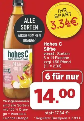 Famila Nord West Hohes C Säfte Angebot