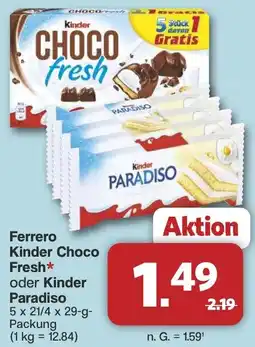 Famila Nord West Ferrero Kinder Choco Fresh oder Kinder Paradiso Angebot