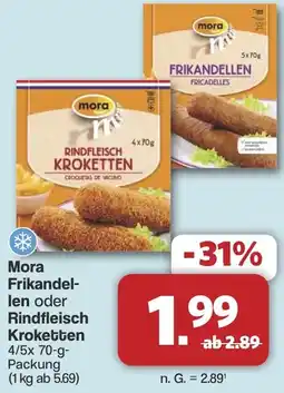 Famila Nord West Mora Frikandellen oder Rindfleisch Kroketten Angebot