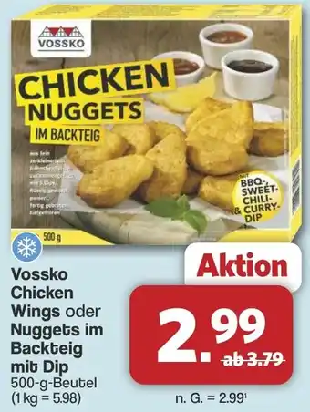 Famila Nord West Vossko Chicken Wings oder Nuggets im Backteig mit Dip Angebot