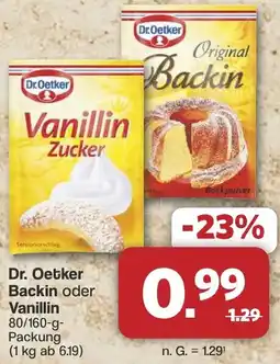 Famila Nord West Dr. Oetker Backin oder Vanillin Angebot