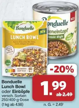 Famila Nord West Bonduelle Lunch Bowl oder Eintöpfe Angebot