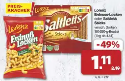 Famila Nord West Lorenz Erdnuss-Locken oder Saltlett Sticks Angebot