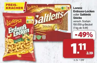 Famila Nord West Lorenz Erdnuss-Locken oder Saltlett Sticks Angebot