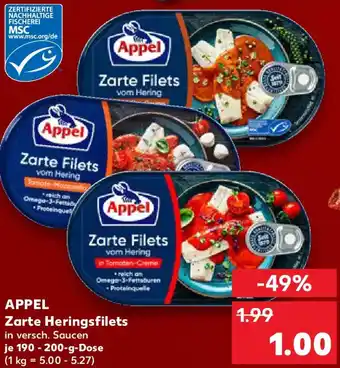 Kaufland APPEL Zarte Heringsfilets Angebot