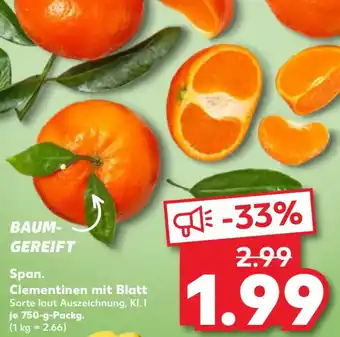 Kaufland Span. Clementinen mit Blatt Angebot