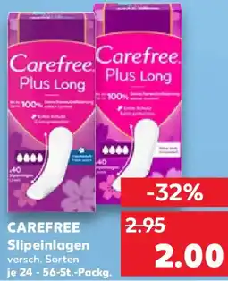 Kaufland CAREFREE Slipeinlagen Angebot
