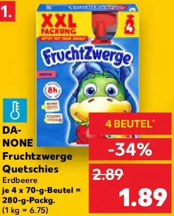 Kaufland DANONE Fruchtzwerge Quetschies Angebot