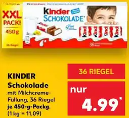 Kaufland KINDER Schokolade Angebot