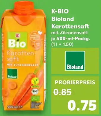 Kaufland K-BIO Bioland Karottensaft Angebot