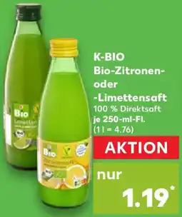 Kaufland K-BIO Bio-Zitronen oder Limettensaft Angebot