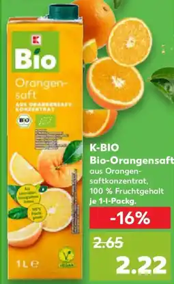Kaufland K-BIO Bio-Orangensaft Angebot