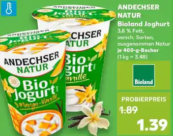Kaufland ANDECHSER NATUR Bioland Joghurt Angebot