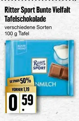 Edeka Frischemarkt Ritter Sport Bunte Vielfalt Tafelschokolade Angebot