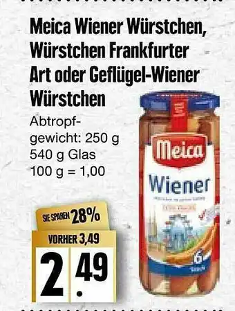 Edeka Frischemarkt Meica Wiener Würstchen, Würstchen Frankfurter Art Oder Geflügel-wiener Würstchen Angebot